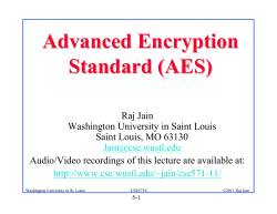 Advanced Encryption Standard (AES)
