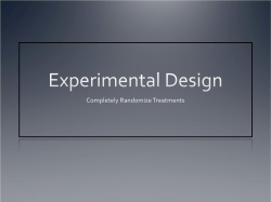 Experimental Design Step 1