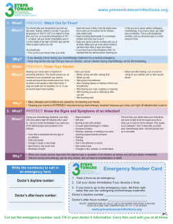 Emergency Number Card - Prevent Cancer Infections