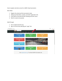 How to register and enter scores for a NASP virtual tournament