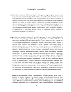 Weiling Ke is an associate professor in Operations