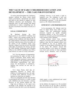 The Value of Early Childhood Education and