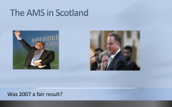The AMS in Scotland