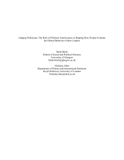 Judging Politicians text for PURE - Royal Holloway, University of