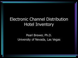 Electronic Channel Distribution Hotel Inventory