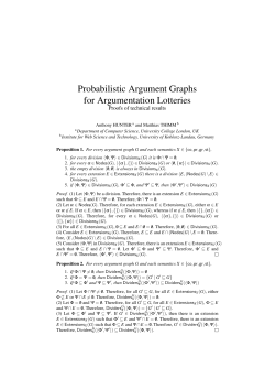 Probabilistic Argument Graphs for Argumentation
