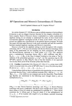 operations and Morava`s extraordinary