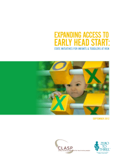 Expanding Access to Early Head Start: State Initiatives