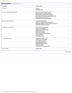 H850 Demonstrating - The Open University