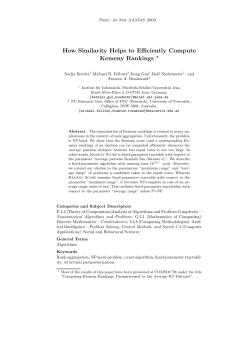 How Similarity Helps to Efficiently Compute Kemeny Rankings *