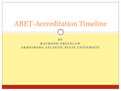 ABET-Accreditation Timeline