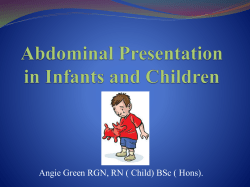 Abdominal Presentation in Infants and Children
