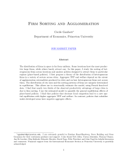 Firm Sorting and Agglomeration