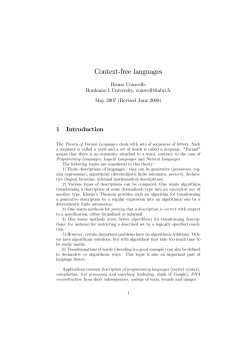 Context-free languages