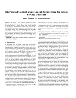 Distributed Context-aware Agent Architecture for Global Service