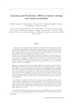 Learning and Prediction: Effects of prime entropy and target probability