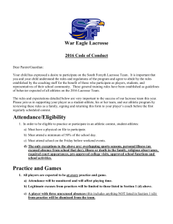 Attendance/Eligibility Practice and Games