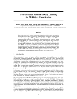 Convolutional-Recursive Deep Learning for 3D Object Classification