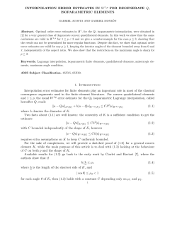 INTERPOLATION ERROR ESTIMATES IN W1,p FOR