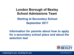 Bexley Council Children`s and Young People`s Services
