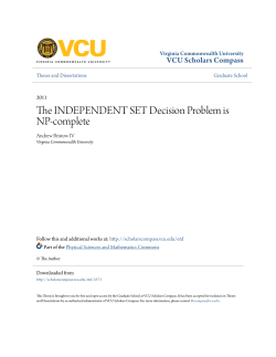 The INDEPENDENT SET Decision Problem is NP