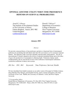 optimal lifetime utility when time preference depends on survival