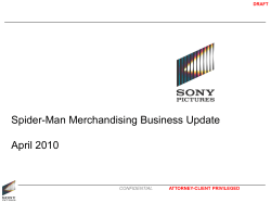 Spider-Man Merchandising Business Update v10