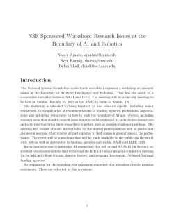 NSF Sponsored Workshop: Research Issues at the Boundary of AI