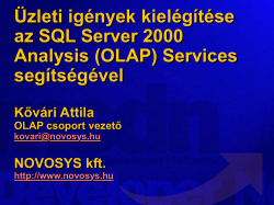 DEVQ400-01 Developing OLAP Business Solutions with
