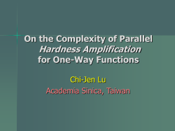 On the Complexity of Parallel Hardness Amplification for One