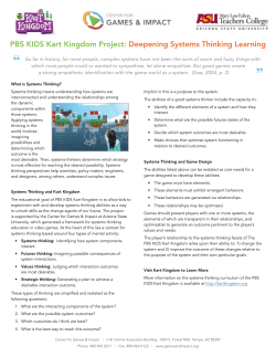 Page 1 What is Systems Thinking? Systems thinking means
