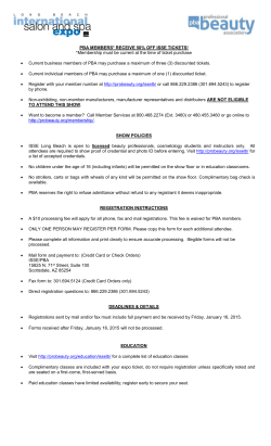 Cosmoprof North America Badge Registration Form