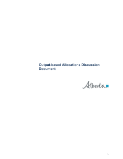 Output-based Allocations Discussion Document
