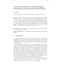 Numerical Methods for Optimal Stopping Using