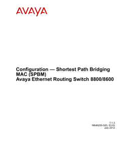 Configuration &mdash; Shortest Path Bridging MAC (SPBM)