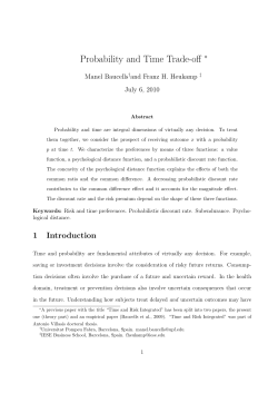 Probability and Time Trade-off - IESE Blog Network