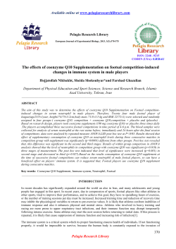The effects of coenzyme Q10 Supplementation on footsal