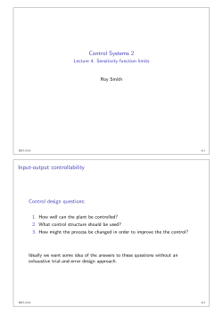 Sensitivity function limits