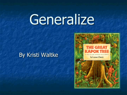 Generalizing
