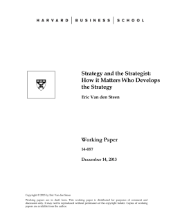 Strategy and the Strategist