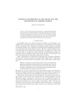Bayesian Convergence to the Truth and the Metaphysics of Possible
