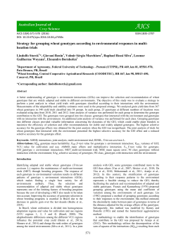 Strategy for grouping wheat genotypes according to environmental