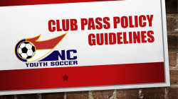 Club Pass Policy guidelines