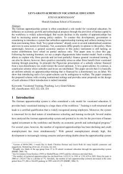 LEVY-GRANT-SCHEMES IN VOCATIONAL EDUCATION