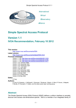 Simple Spectrum Access Protocol REC V1.03