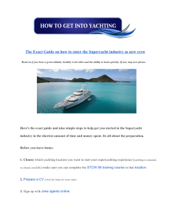 The Exact Guide on how to enter the Superyacht industry as new crew