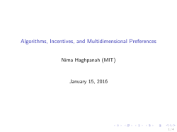 Algorithms, Incentives, and Multidimensional