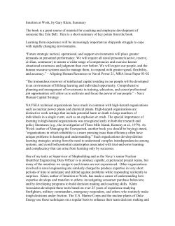 Intuition at Work, by Gary Klein, Summary