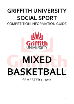 BASKETBALL RULES FOR GRIFFITH UNIVERSITY