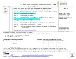 1st Grade Module 2 Pacing Suggestions